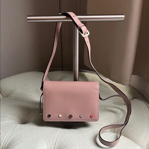 Radley London “Hatton Row” Soft Pink Genuine Leather Mini Crossbody Handbag